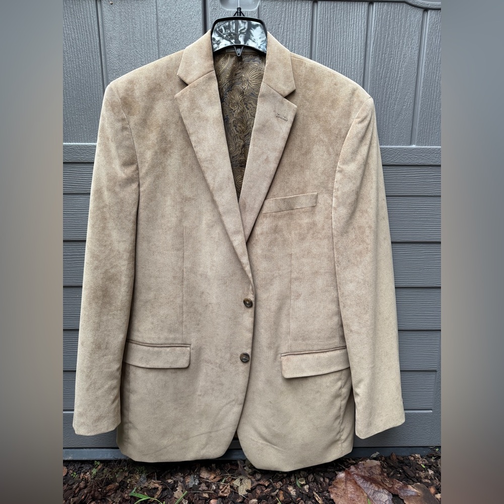 Lauren Ralph Lauren Beige Suede Sport Coat Blazer